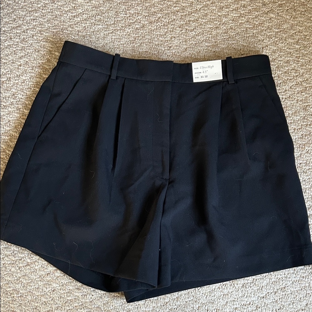 Abercrombie Sloane Trouser Shorts Black NWT